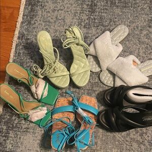 Lemon Women's Mint and Teal Sandals Collection 5 pairs of shoes for just $15.00